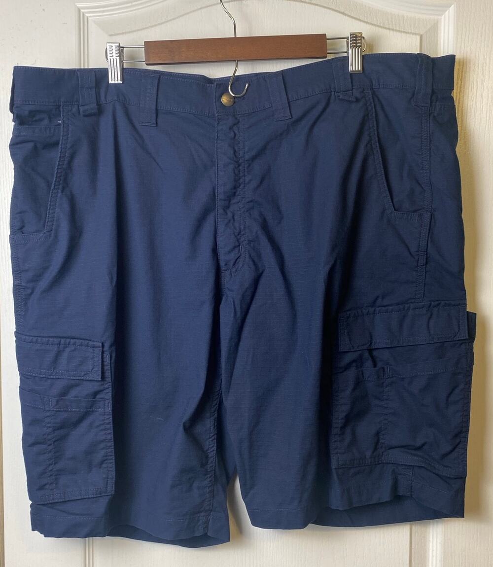 Carhartt Men's Navy Rugged Flex Relaxed Fit Ripstop Cargo Shorts Size 44
